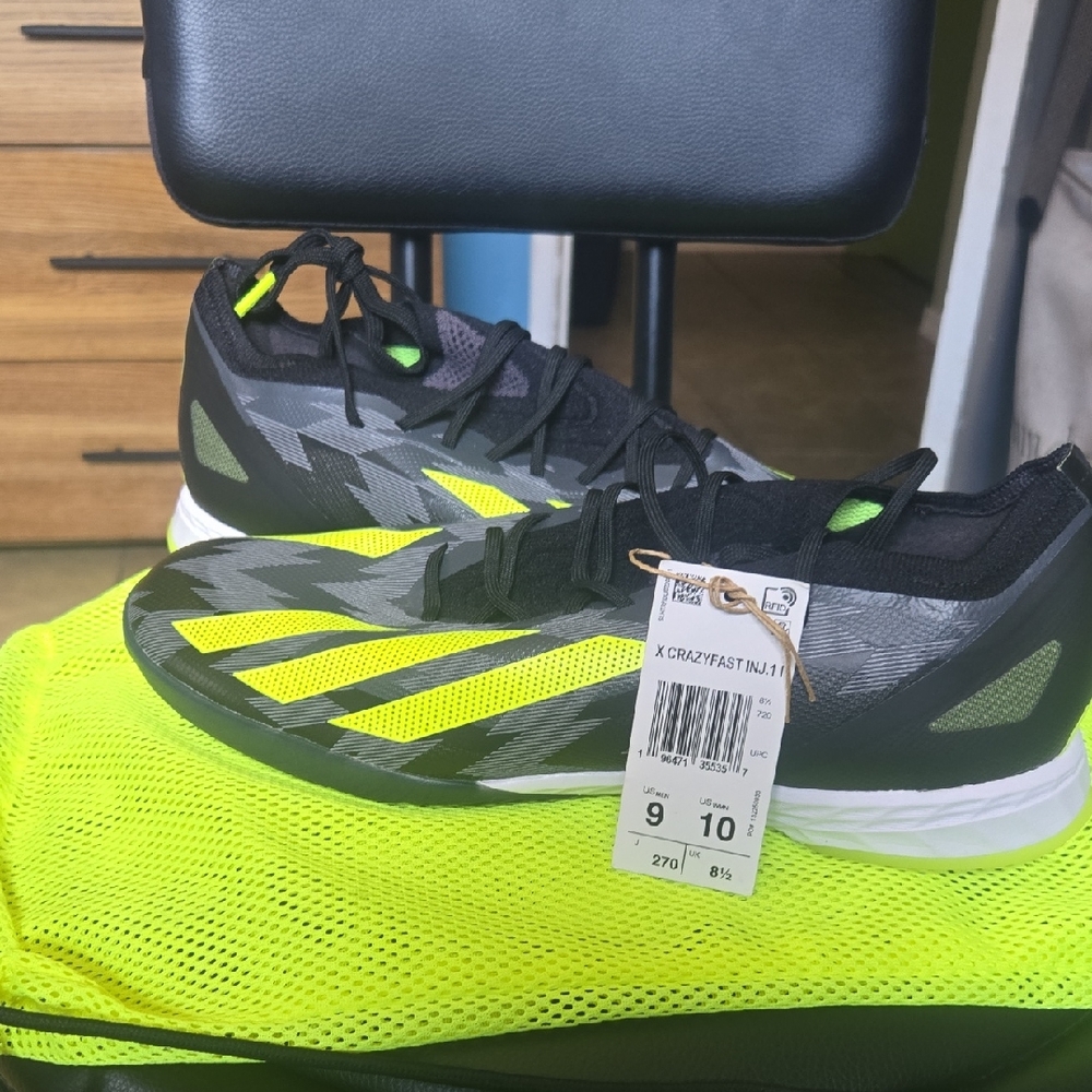 Adidas X Crazyfast Neon Yellow and Black Cleats